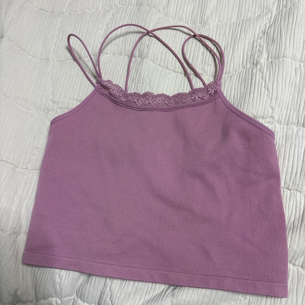 Aeropostale Mauve Camisole with Lace Detail